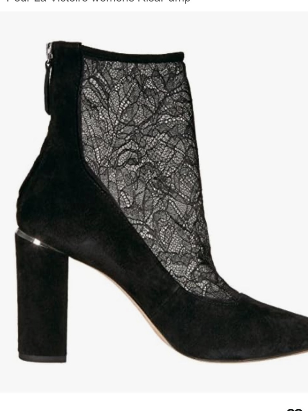 PAULA VICTOIRE Black Lace Sock Booties